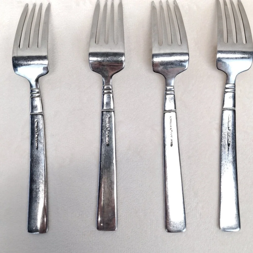 4 Wallace CHANTEL 18/10 Stainless China Dinner Fork Lot